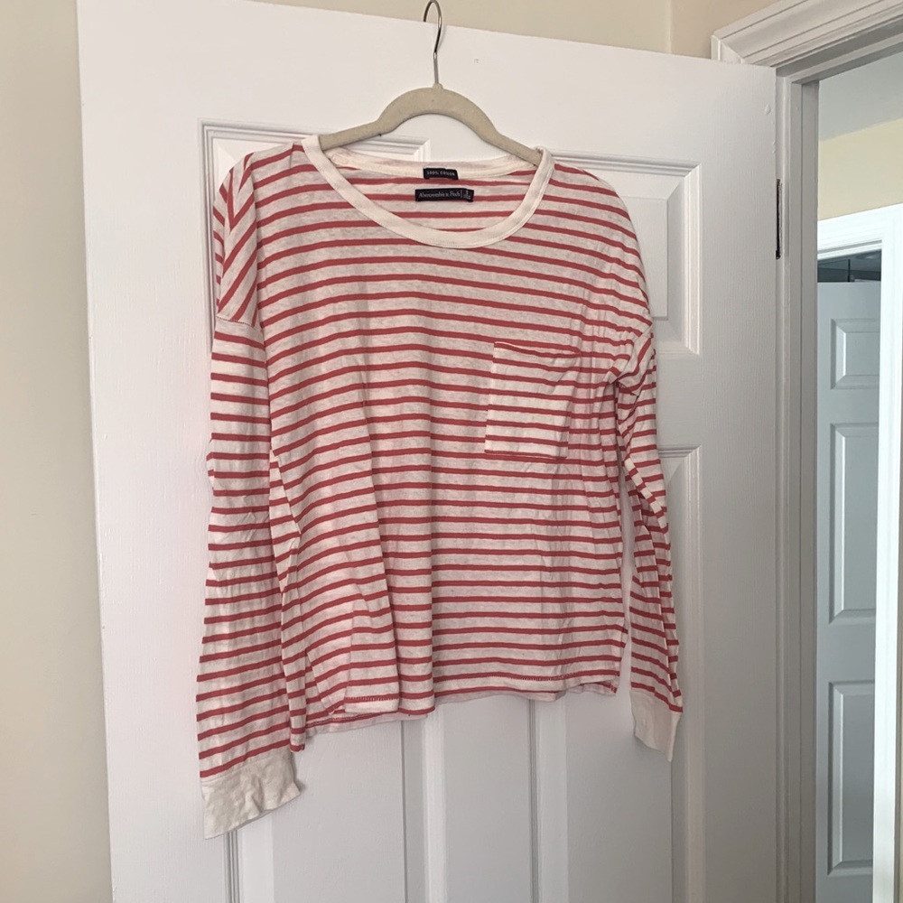 Red Striped LS shirt